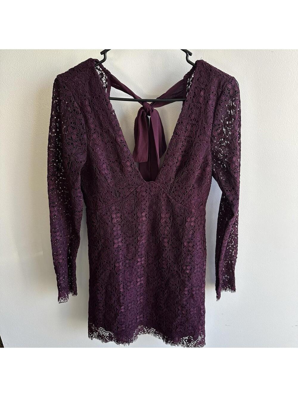 Free People Lace Dress Women's Size 6 Burgundy Honey Honey Mini NWT / $148